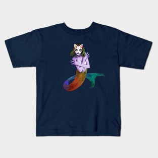 Kitsune Mermaid Kids T-Shirt